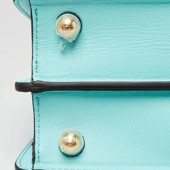 Fendi Teal Leather Petite Peekaboo Iseeu Satchel Bag 8BN335 - Picture 8 of 12